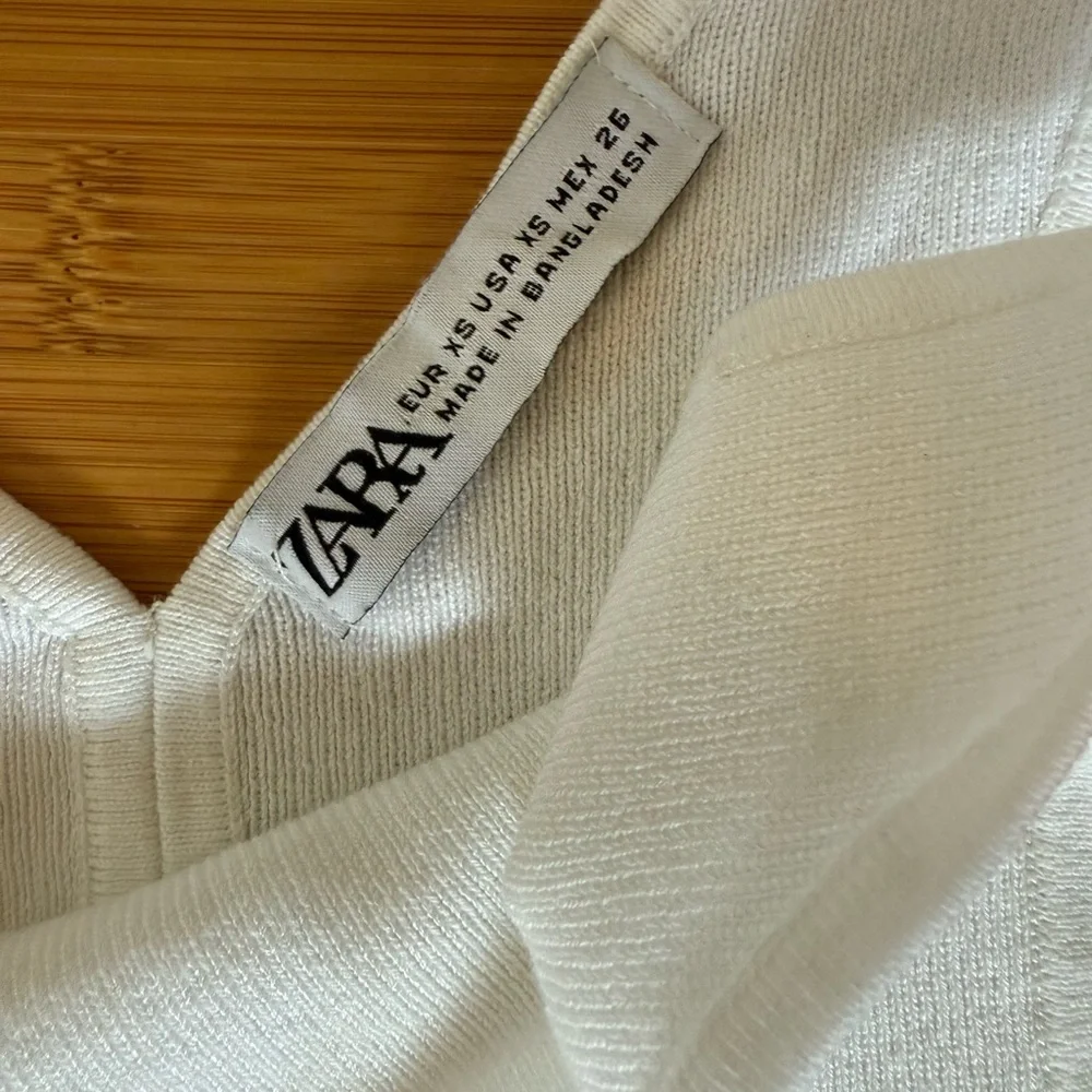 Zara White Open-Back Tank Top - Picture 4 of 4